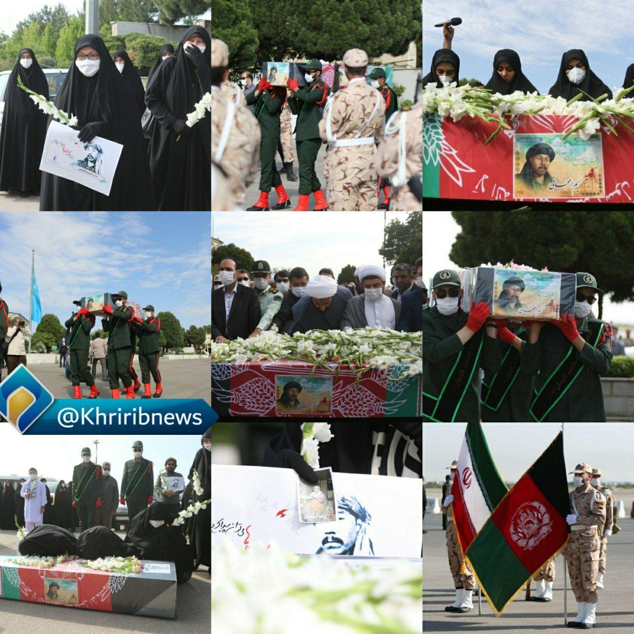 ورود پیکر مطهر شهید والامقام &laquo;نسیم افغانی&raquo; به فرودگاه مشهد