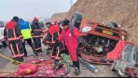 واژگونی مرگبار تریلی در محور دامغان به سمنان