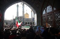 تشییع پیکر شش شهید جنگ رمضان در قم