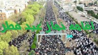 اقامه باشکوه نماز عید سعید فطر در قزوین به یاد قائد شهید امت حضرت آیت‌الله خامنه‌ای
