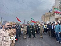 آیین تشییع پیکر شهید علیرضا تنگسیری در آبادان