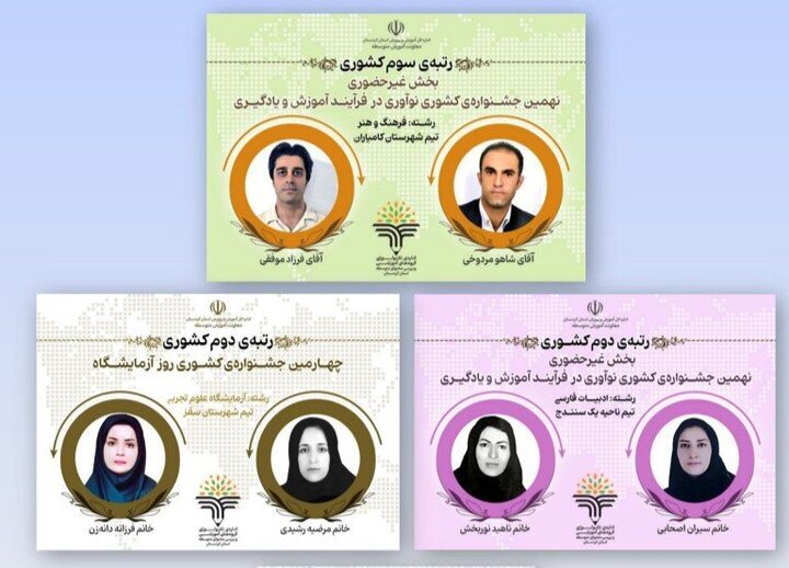 درخشش فرهنگیان کردستان در جشنواره‌های ملی آموزشی