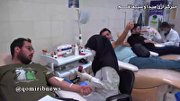 اهدا خون هنرمندان قمی به بیماران نیازمندان