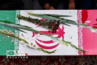 تشییع پیکر یک شهید در میناب