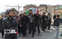 تشییع و خاکسپاری شهید جنگ رمضان در دهگلان