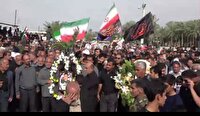 تشییع  پیکر پاک شهید باصولی بر دستان مردم شهیدپرور دشتستان