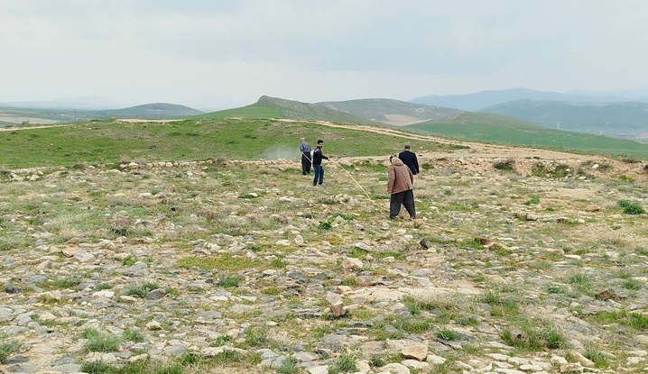سم‌پاشی محوطه تاریخی قلایچی بوکان برای حفظ و نگهداری از بنای ارزشمند