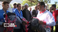تجلیل از امدادگران هلال احمر به پاس خدمات در روز‌های بحران