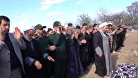 تشییع پیکر مادر شهید رحمانی در خاروانا