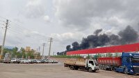 آتش‌سوزی در کارخانه چسب در محدوده صوفیان