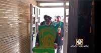 استقبال از پرچم بارگاه ملکوتی امام رضا (ع) در استان مرکزی