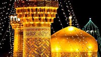 بدرقه زائران امام رضا توسط خادمیان رضوی از راه آهن تبریز