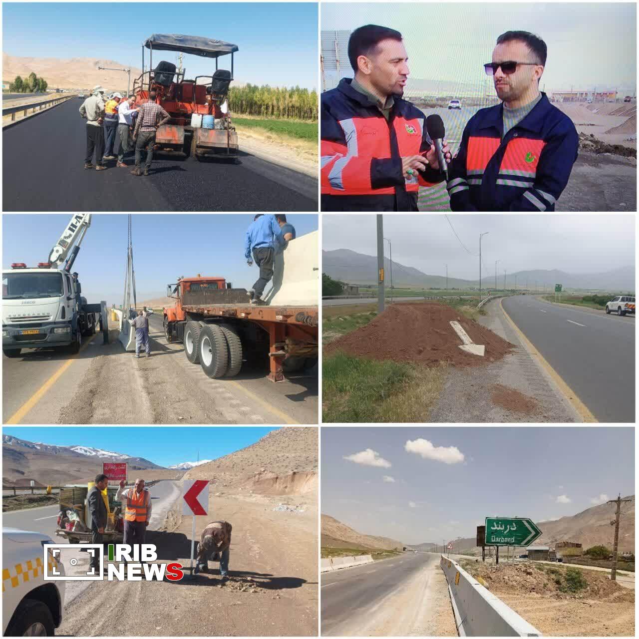 ایمن‌سازی دو نقطه حادثه خیز در محور های مواصلاتی ازنا لرستان