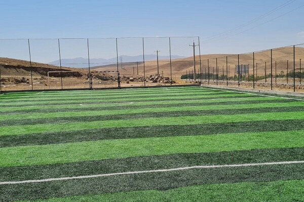 افتتاح طرح چمن ورزشی مصنوعی در روستای زاویه سفلی چالدران