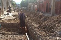 اصلاح شبکه فرسوده و انشعابات آب خیابان سرچشمه شهر ربط  سردشت
