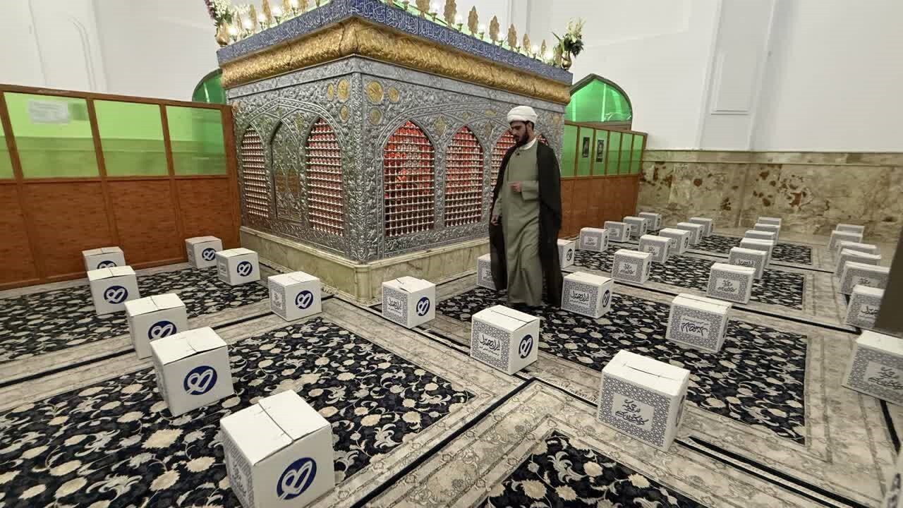 توزیع ۱۵۰ بسته معیشتی به مناسبت دهه امامت و ولایت در ورامین